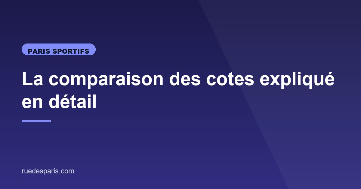 Illustration de l'article consacré à la comparaison des cotes